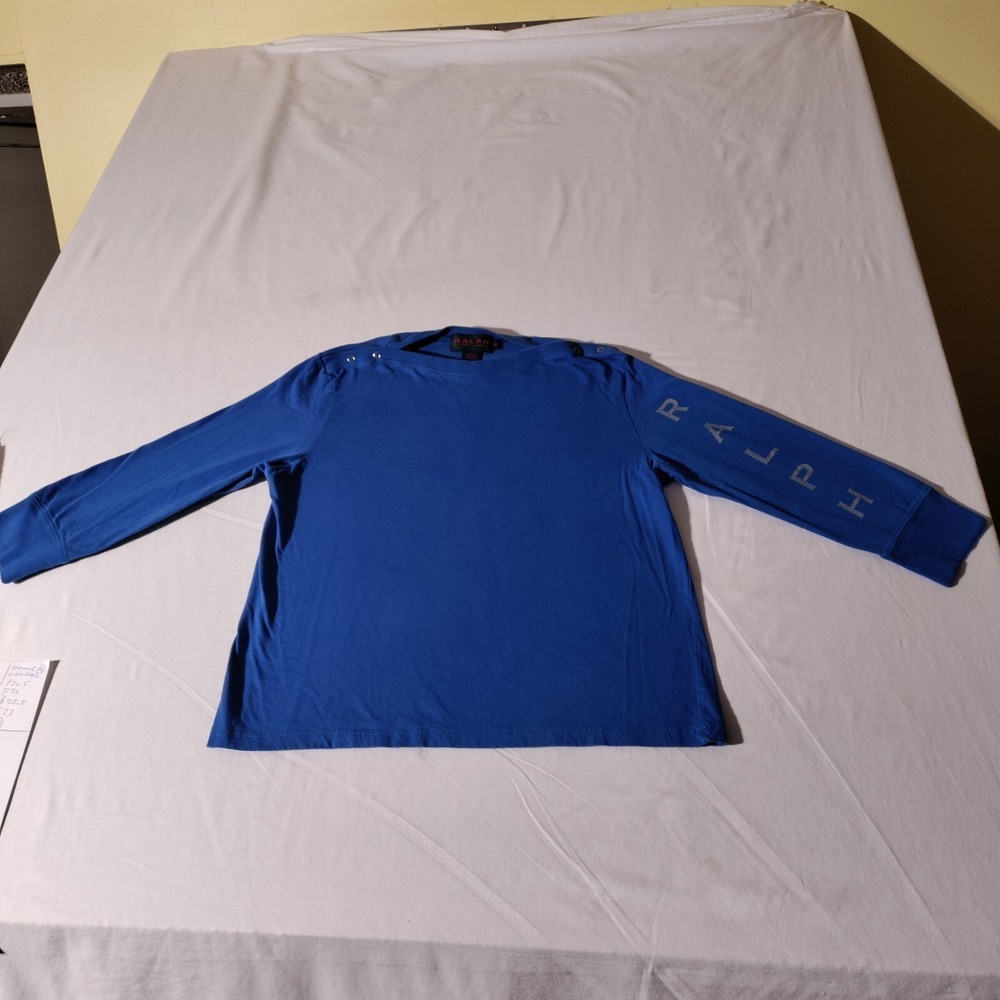 RALPH Ralph Lauren Shirt Women / Youth Size M Blue Snaps